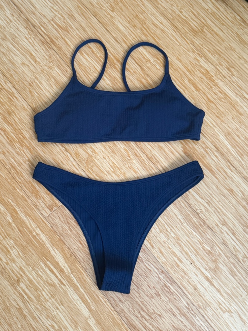 Shein navy blue bikini set